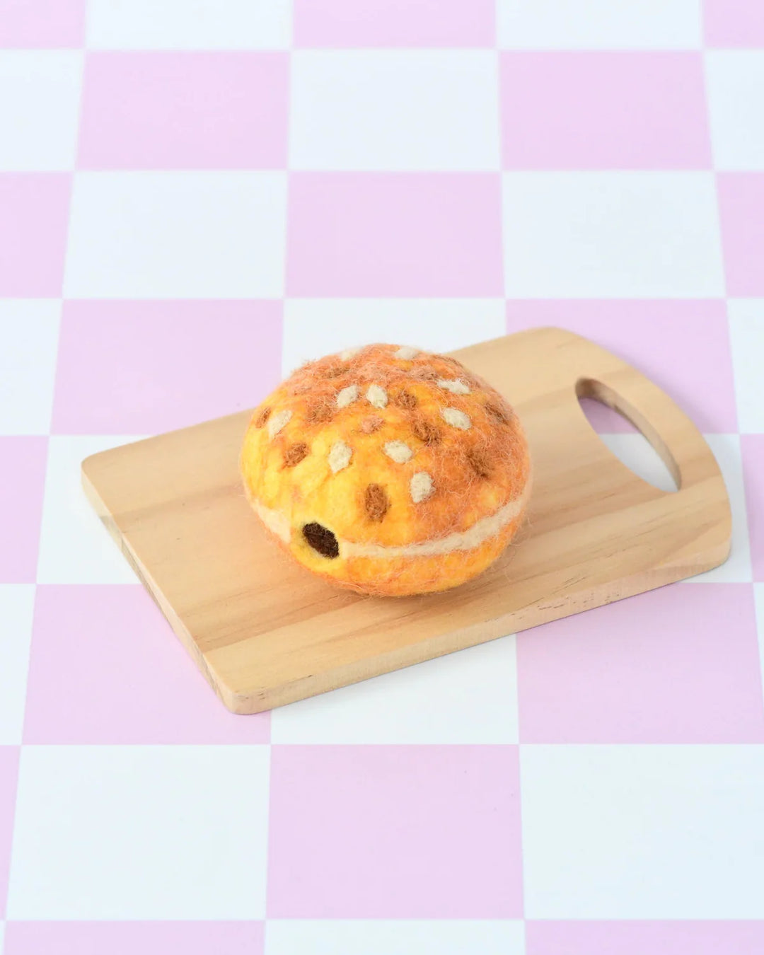 Sale Felt Chocolate Jam Donut with Pecan Nuts