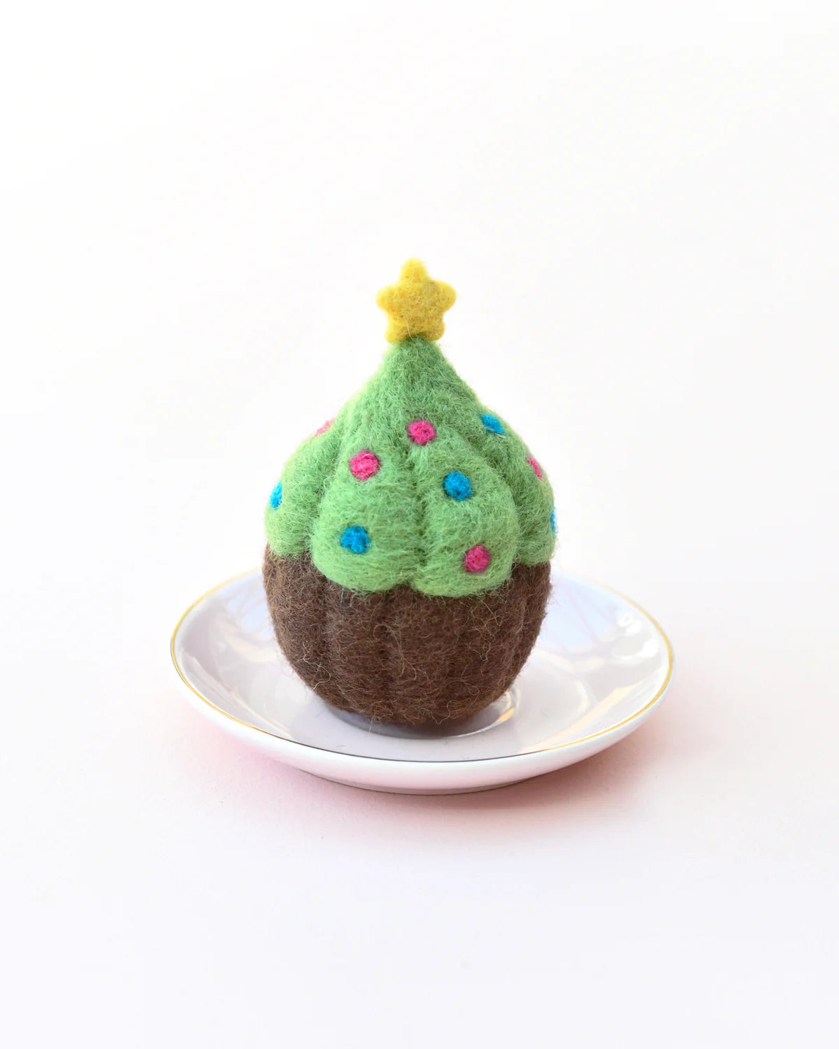 Pre-Order Felt Cupcake, Christmas Tree (Ships in November)