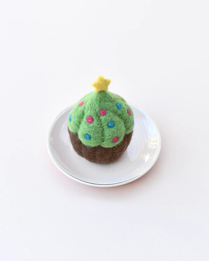 Felt Cupcake, Christmas Tree