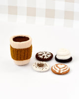 Felt Coffee Cup with Interchangeable Toppings · view 3