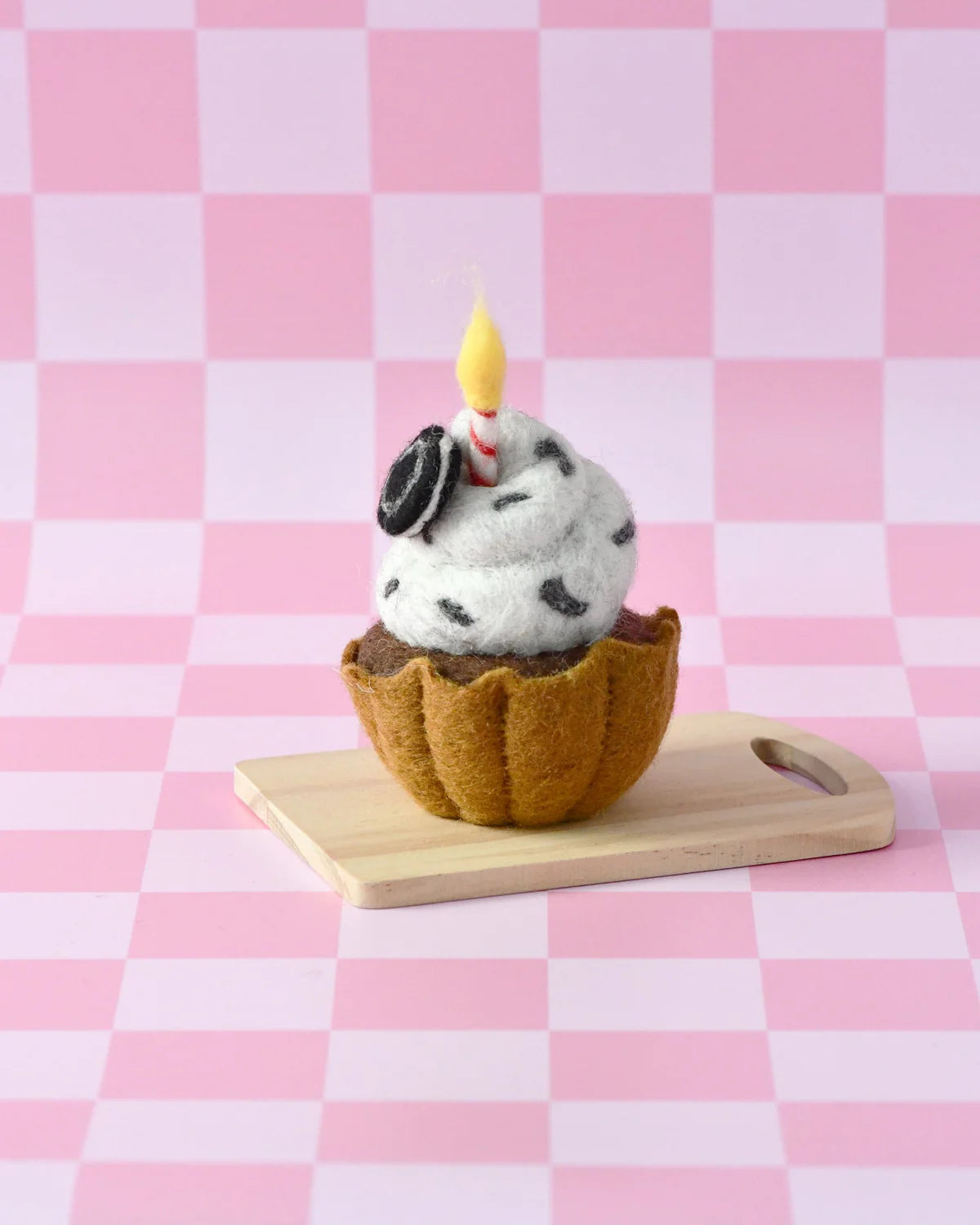 Pre-Order Felt Giant Oreo Cupcake with Candle (Ships end of October)