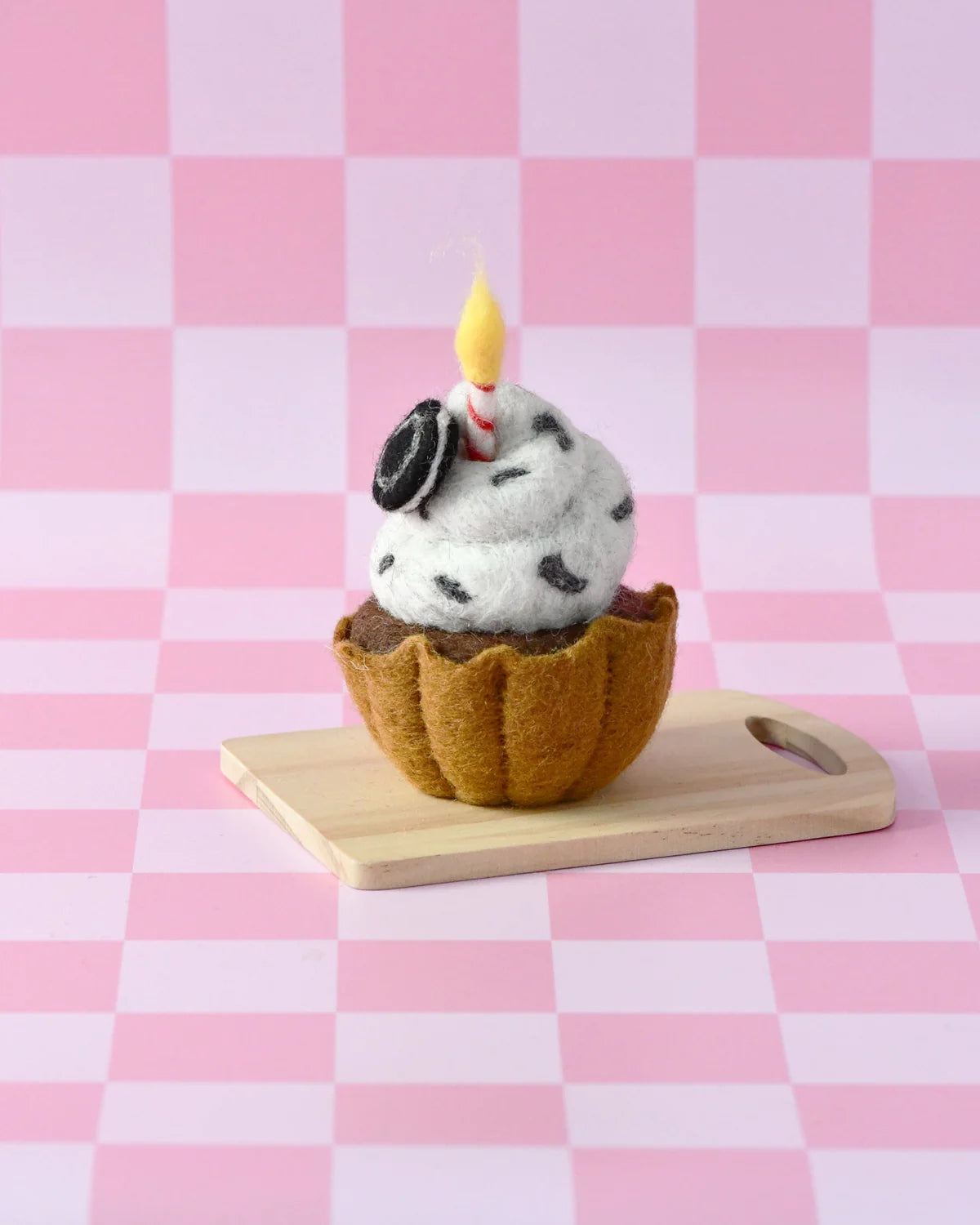 Pre-Order Felt Giant Oreo Cupcake with Candle (Ships end of October)