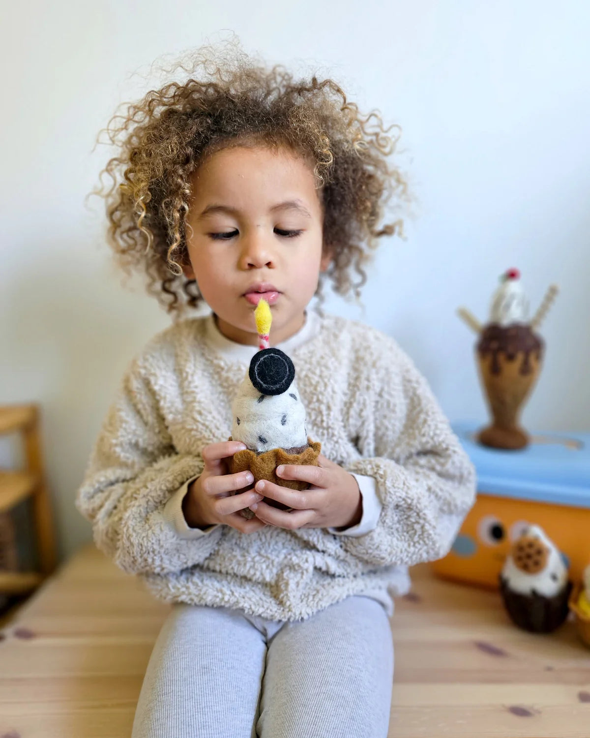 Pre-Order Felt Giant Oreo Cupcake with Candle (Ships end of October)