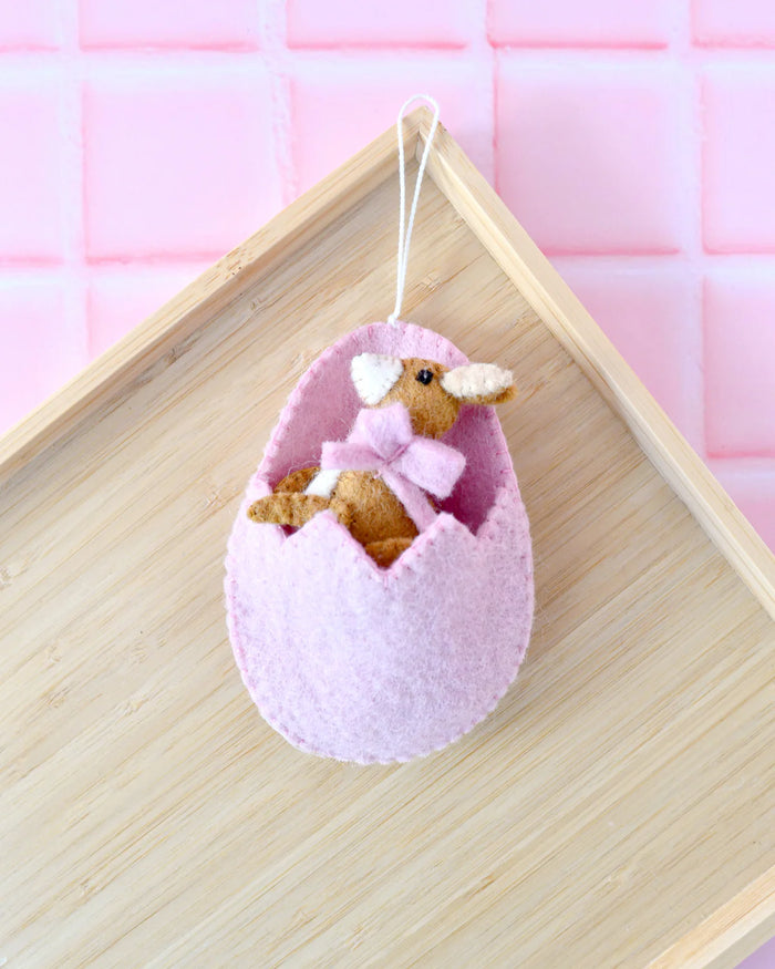 Sale Easter Kangaroo Baby in Egg Pouch Ornament