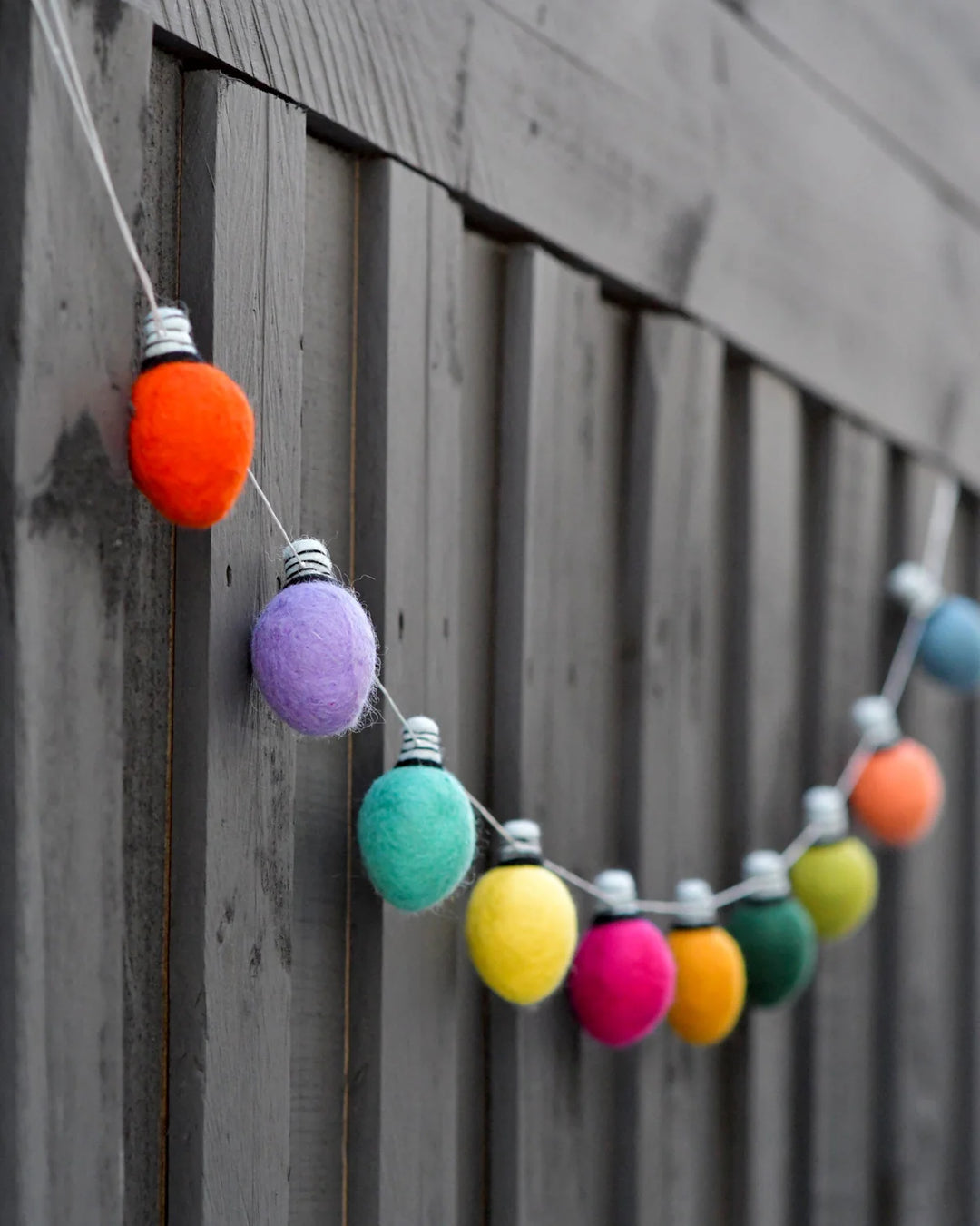 Sale Felt Festive Festoon Fairy Light Bulbs Garland