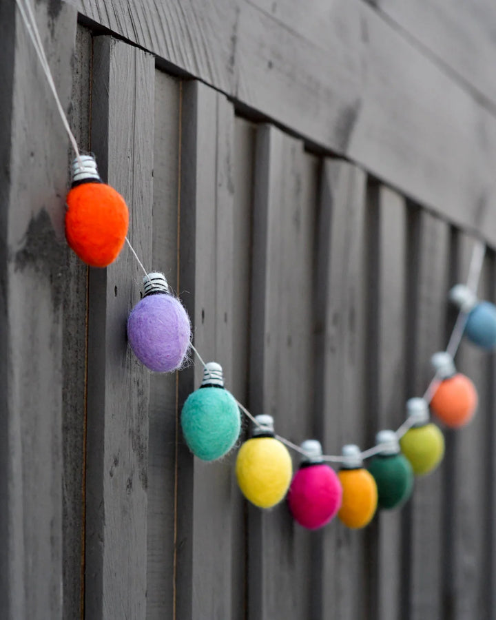 Sale Felt Festive Festoon Fairy Light Bulbs Garland