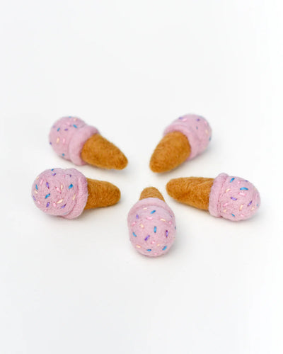 Pre-Order Felt Ice Cream, Strawberry with Sprinkles (Ships in November)