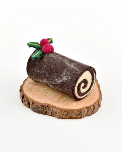 Pre-Order Felt Christmas Yule Log Cake (Ships in November)