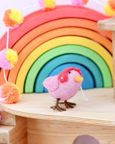 Pre-Order Felt Pink Bird Hanging Ornament (Ships in late January)