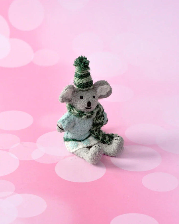 Sale Felt Koala with Blue Sweater