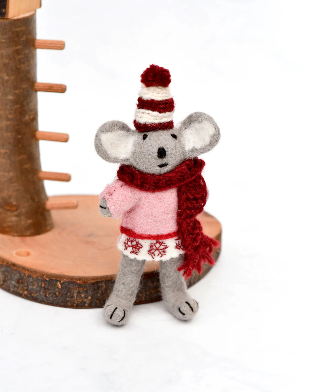 Pre-Order Felt Koala with Pink Sweater (Ships in November)