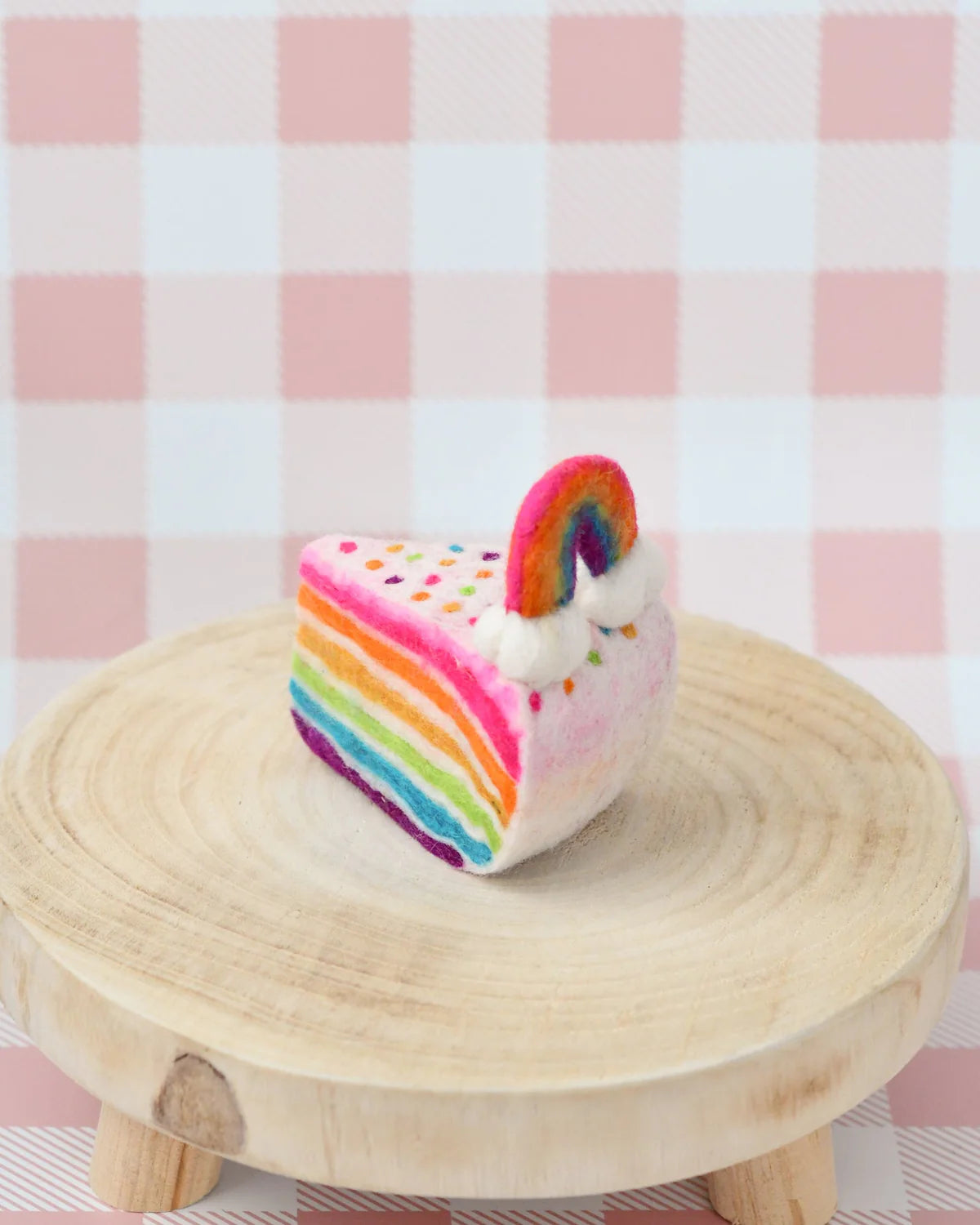 Felt Rainbow Cake Slice