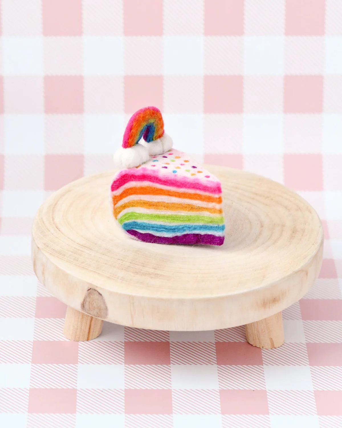 Felt Rainbow Cake Slice