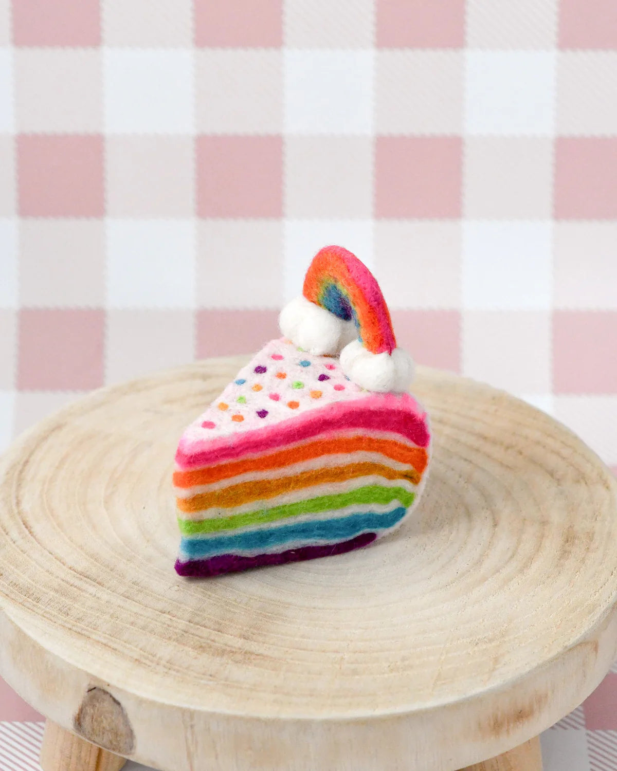 Felt Rainbow Cake Slice