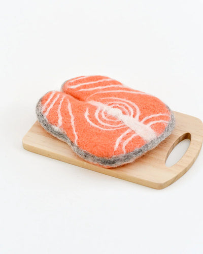 Pre-Order Felt Salmon Slice for Play Shop (Ships in late October)