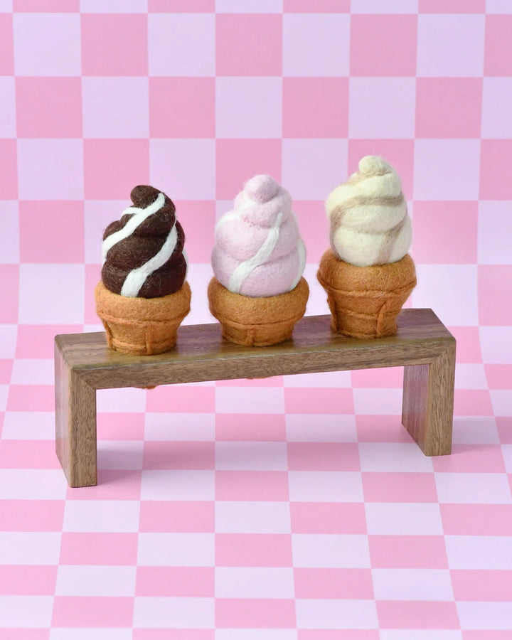 Sale Felt Strawberry Soft Serve Ice Cream