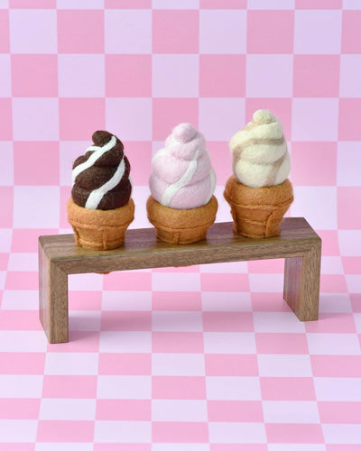 Pre-Order Felt Strawberry Soft Serve Ice Cream (Ships in late October)