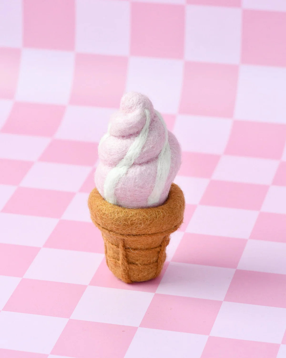 Pre-Order Felt Strawberry Soft Serve Ice Cream (Ships in late October)