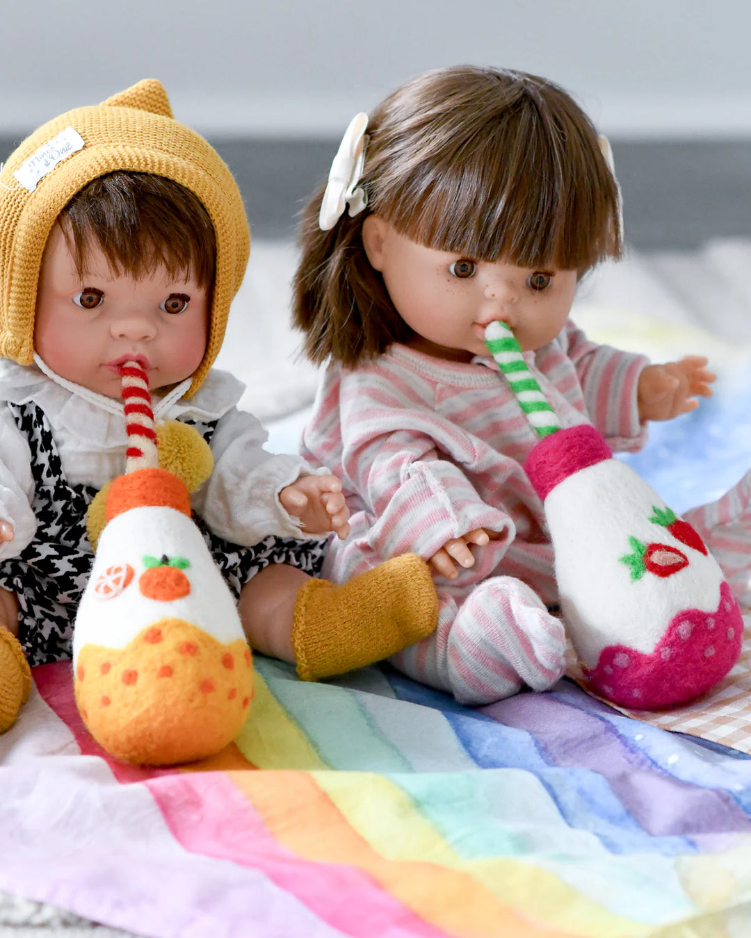 Sale Felt Sparkling Orange Fruit Juice Bottle