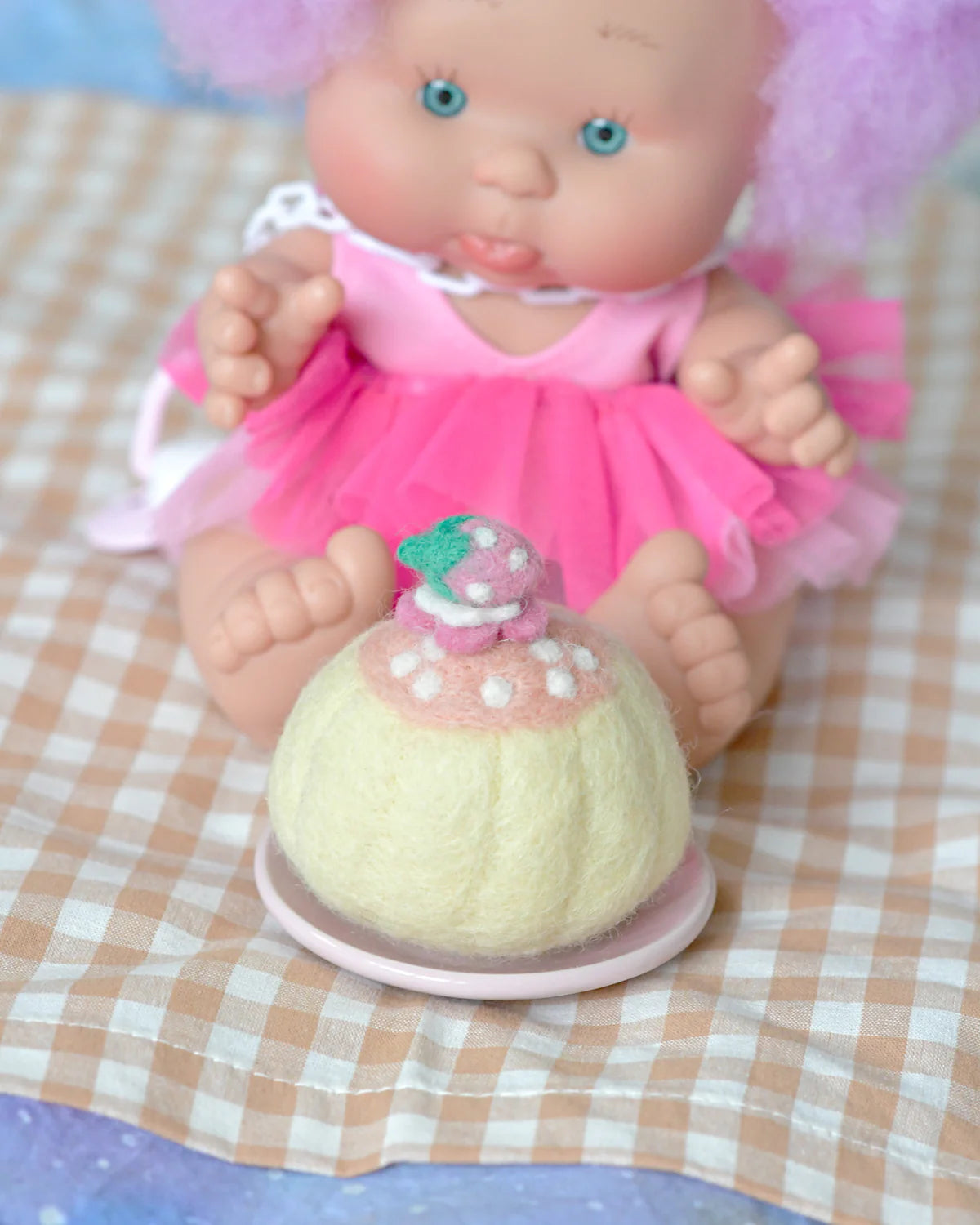 Felt Pink Strawberry Bundt Cake