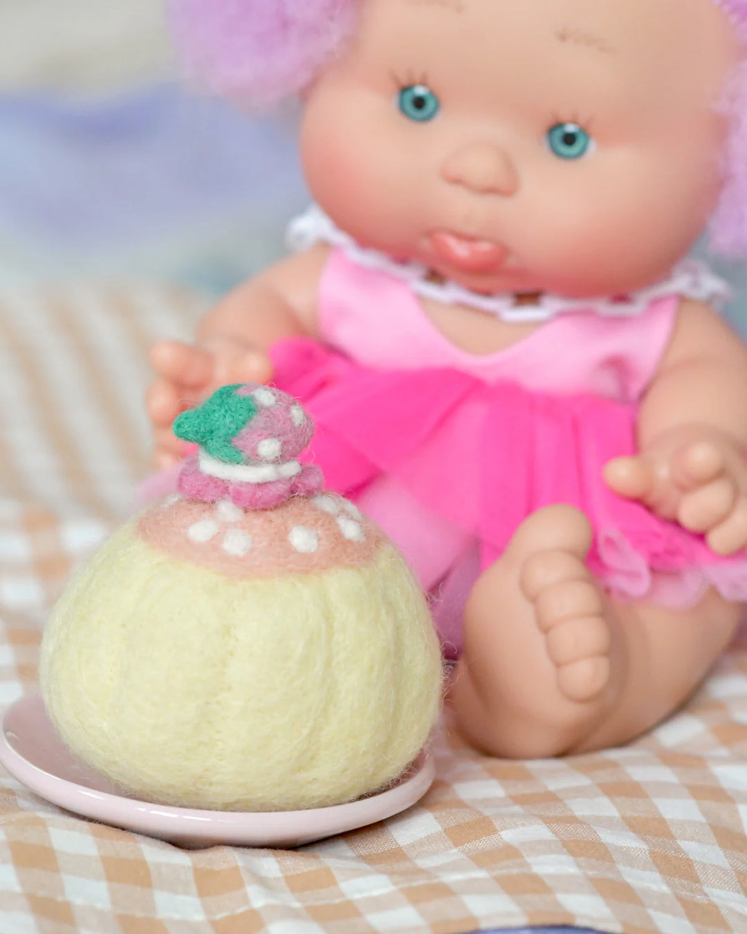 Sale Felt Pink Strawberry Bundt Cake