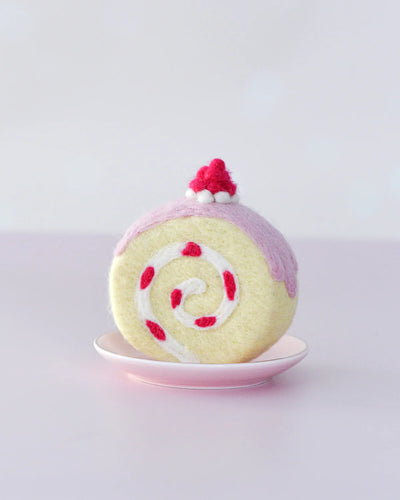 Felt Strawberry Swiss Roll