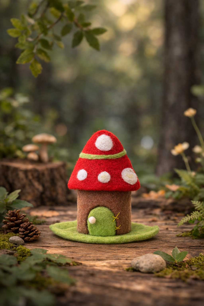 Felt Toadstool Leaf Home