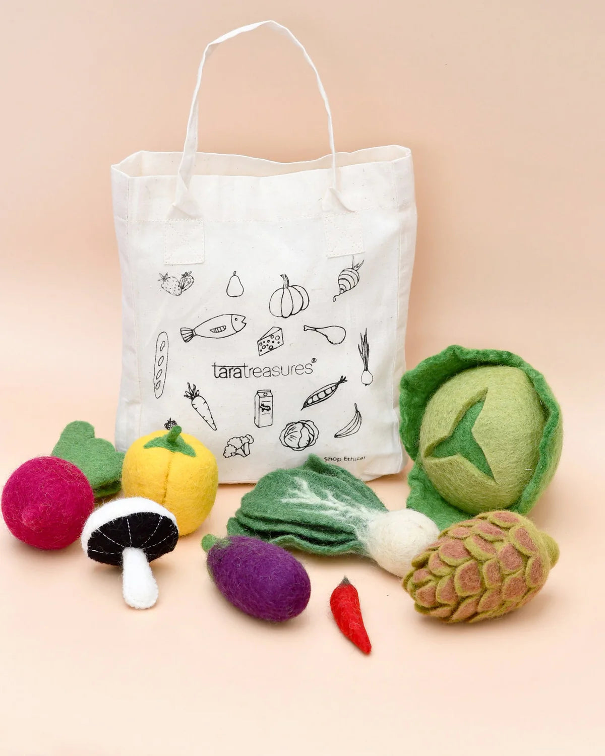 Pre-Order Felt Food Groups Play Food, Vegetables (Ships in early Nov)