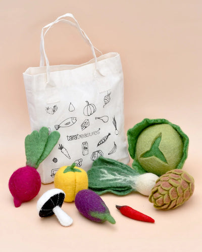 Pre-Order Felt Food Groups Play Food, Vegetables (Ships in early Nov)