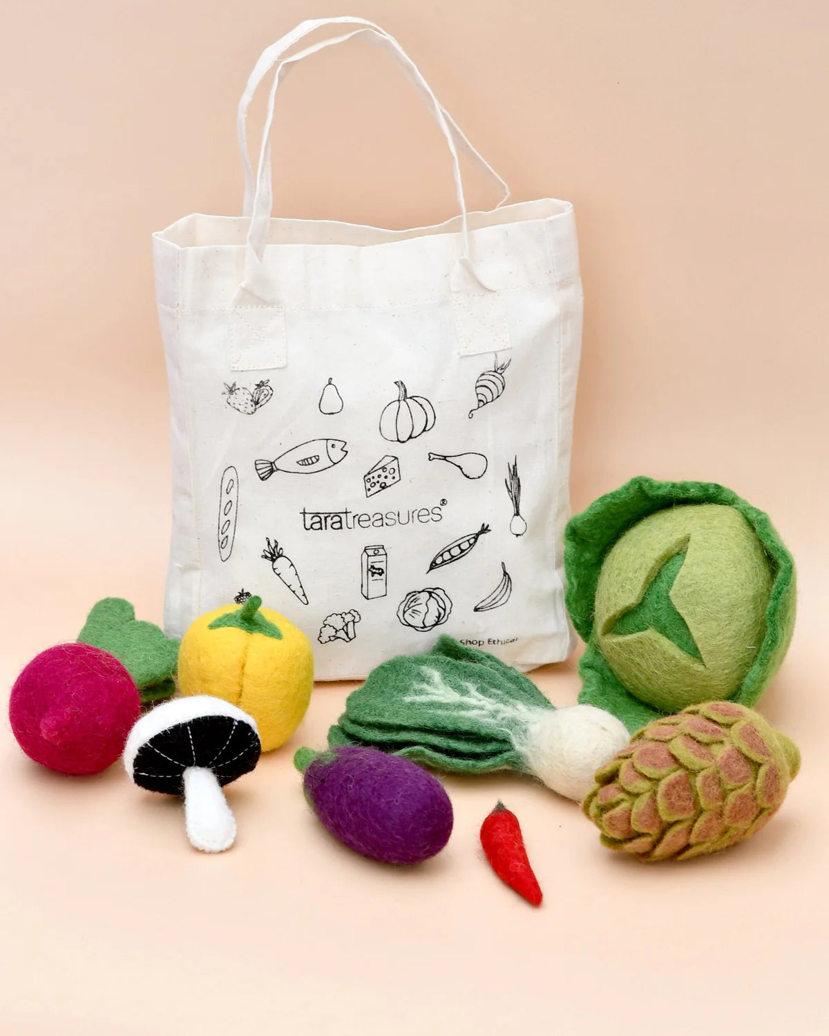 Pre-Order Felt Food Groups Play Food, Vegetables (Ships in early Nov)