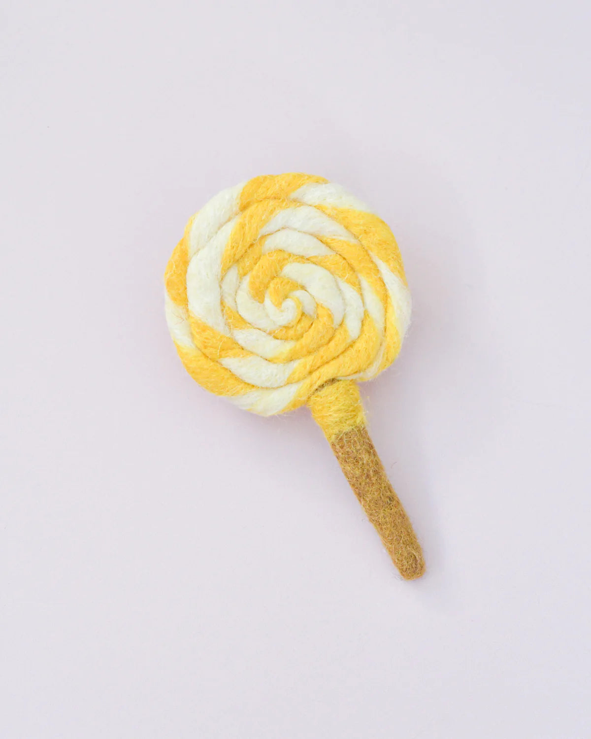 Felt Yellow and White Swirl Lollipop (Copy)