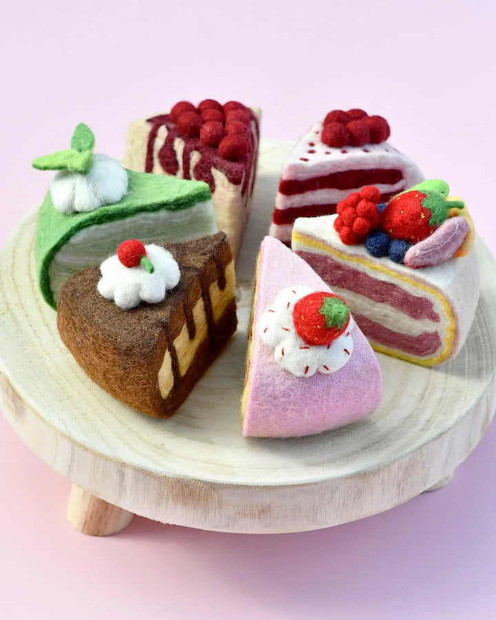 Felt Assorted Cake Slices, Assorted, Set of 6