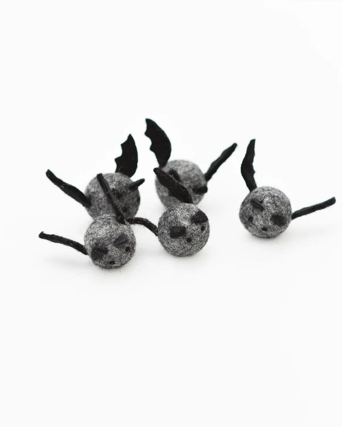 Felt Bats Loose Parts - 5 Bats
