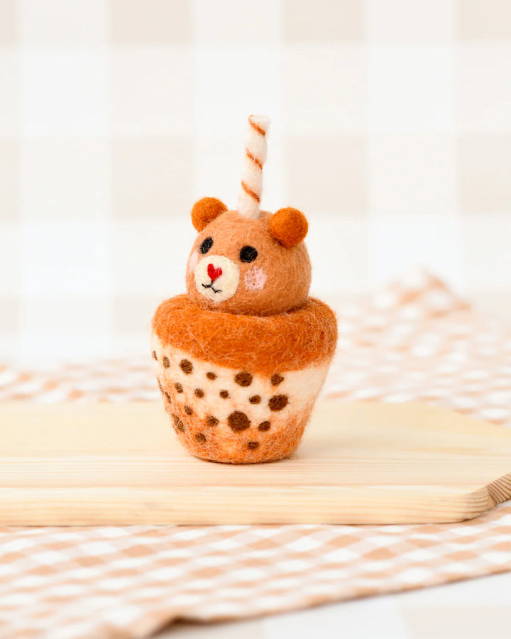 Sale Felt Bear Boba Bubble Tea Drink