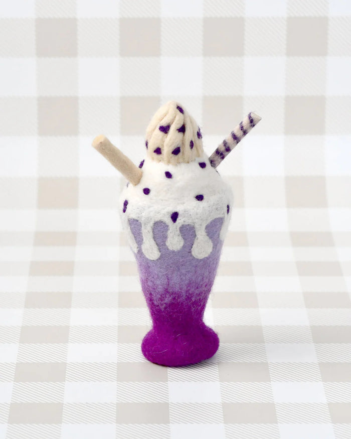 Felt Blueberry Milk Shake Play Food