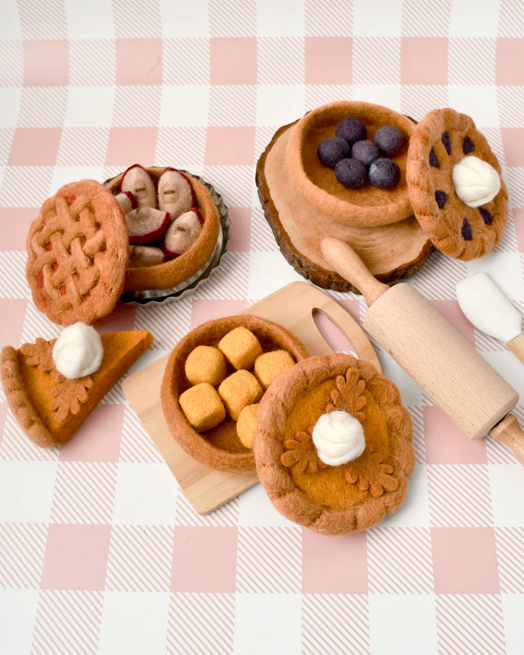 Sale Felt Pumpkin Pie Play Food Set