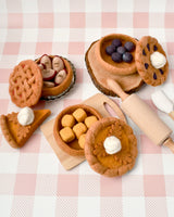 Felt Pumpkin Pie Play Food Set · view 2