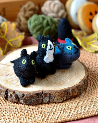 Felt Cats, Set of 3