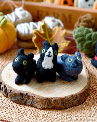 Felt Cats, Set of 3