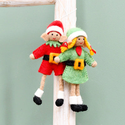 Felt Christmas Elves (Pair)