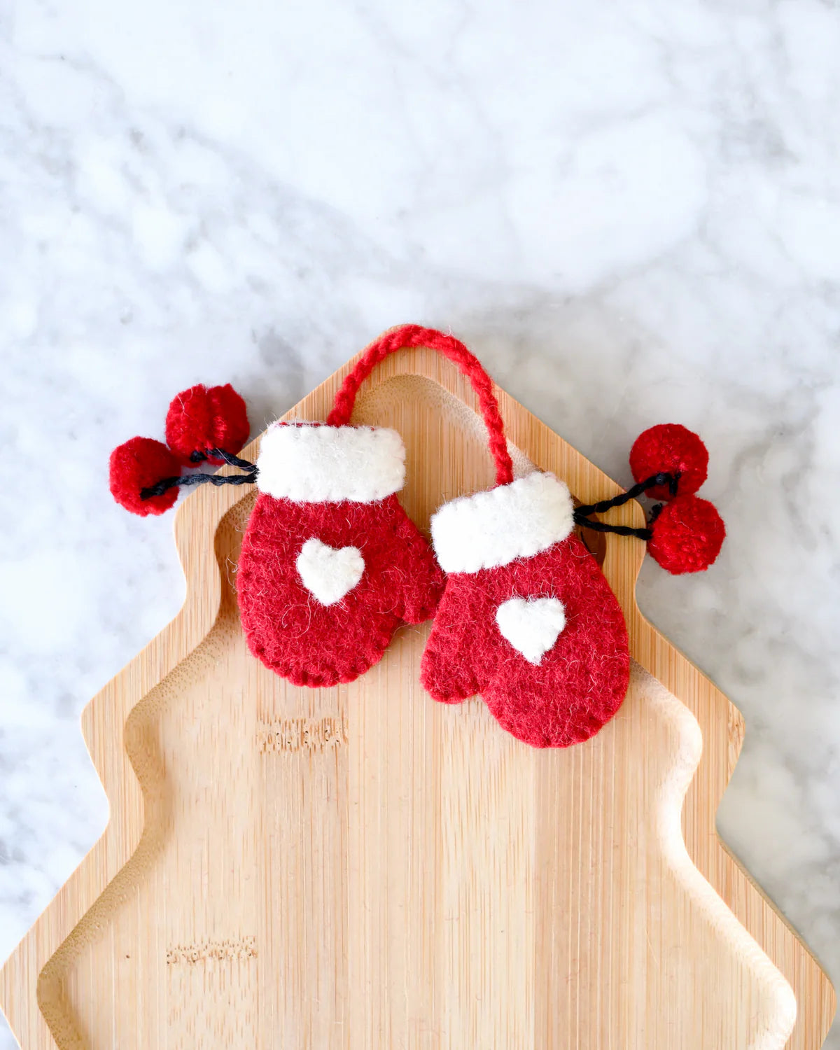 Pre-Order Felt Christmas Mittens Ornament