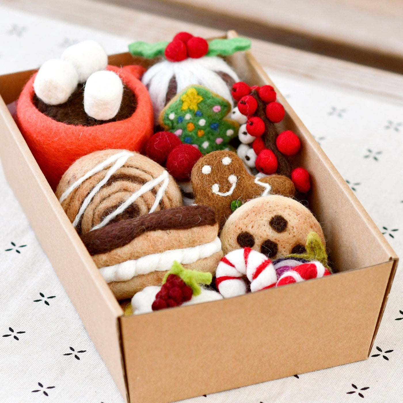 Pre-Order Felt Christmas Play Food Grazing Box, Set A (Ships in November)