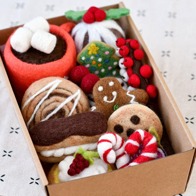 Pre-Order Felt Christmas Play Food Grazing Box, Set A (Ships in November)