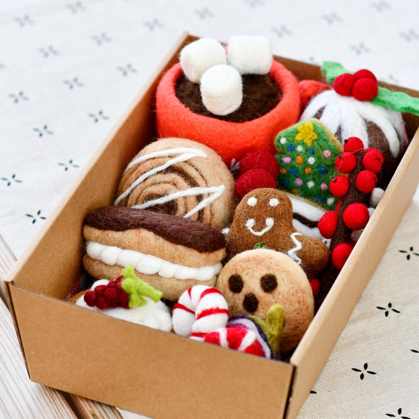 Pre-Order Felt Christmas Play Food Grazing Box, Set A (Ships in November)