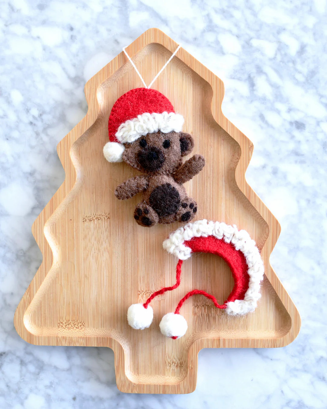 Sale Felt Christmas Teddy Bear Ornament
