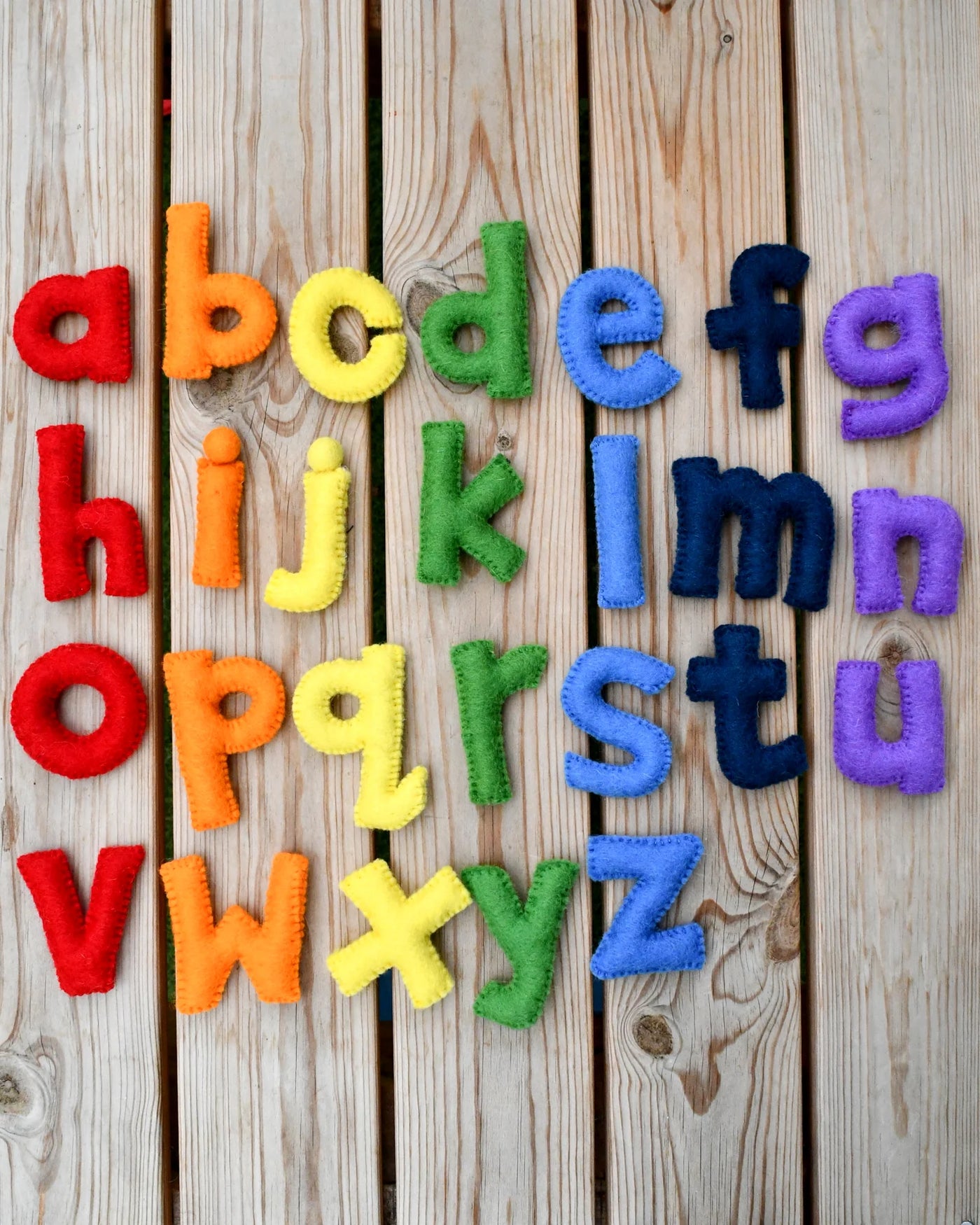 Felt Colorful Rainbow Alphabet Lowercase