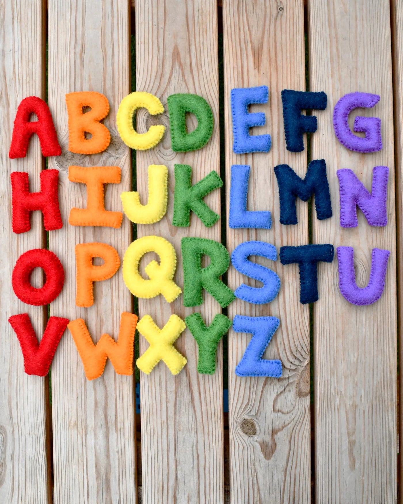 Felt Colorful Rainbow Alphabet Uppercase