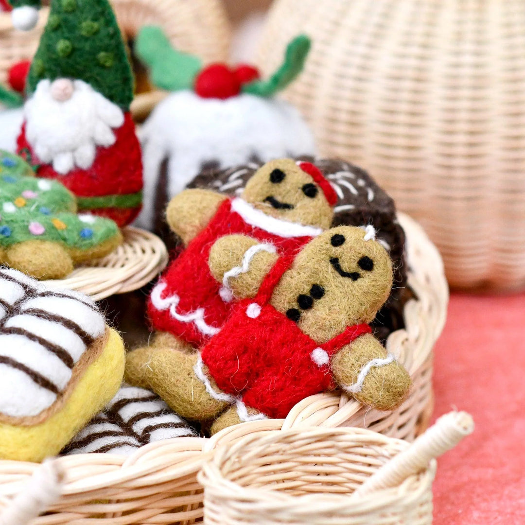 Sale Felt Gingerbread Couple Cookies