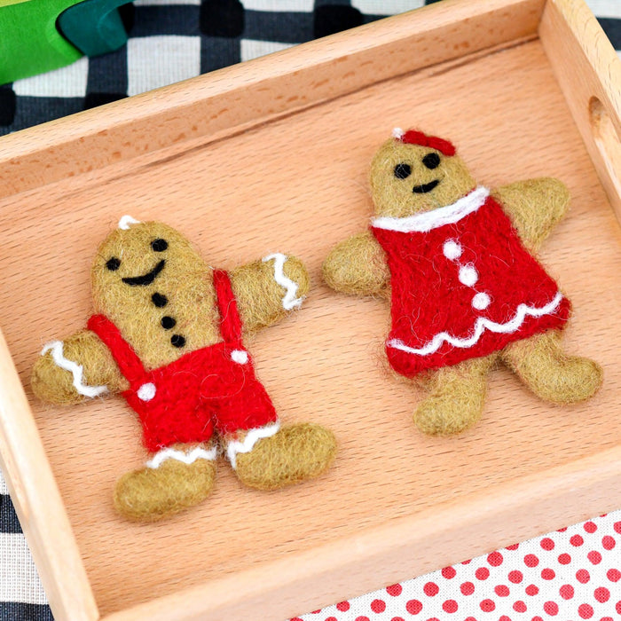 Sale Felt Gingerbread Couple Cookies