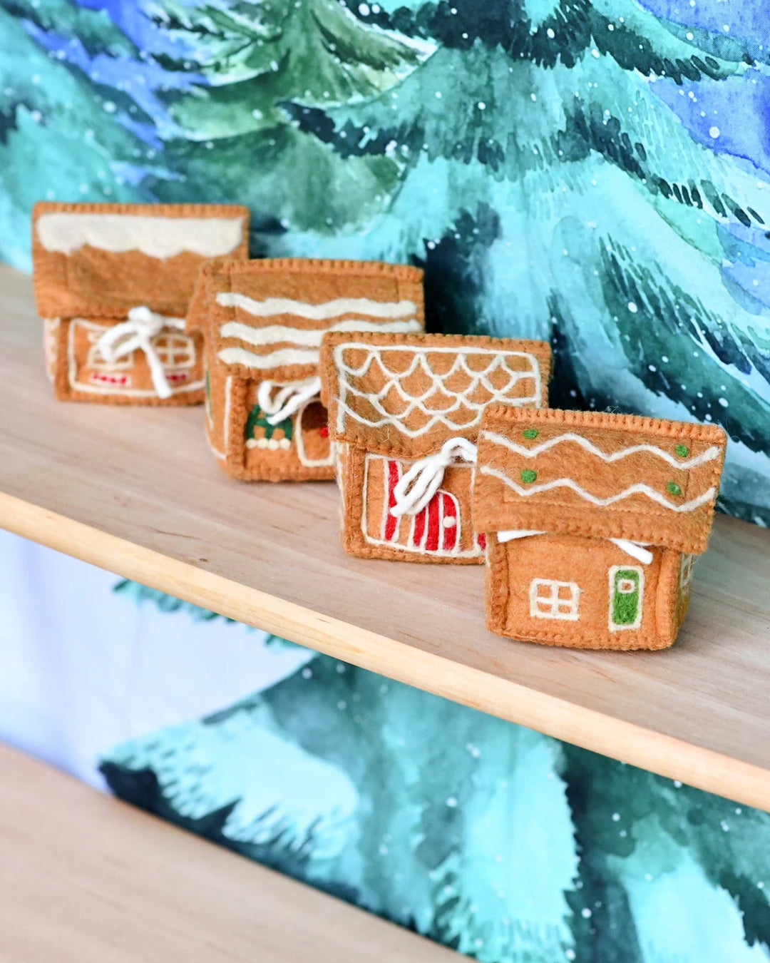 Sale Felt Gingerbread House, Red Door